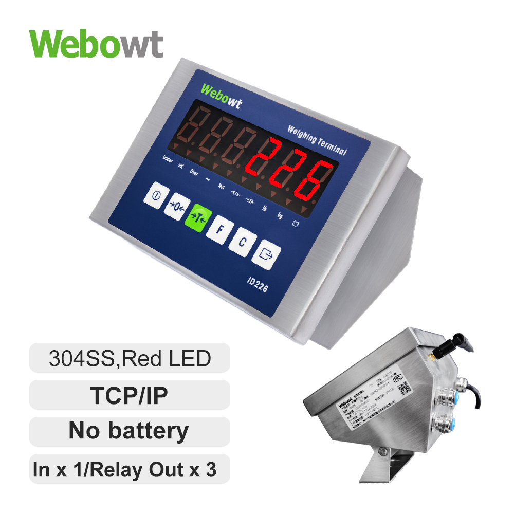 67 WEBOWT ID226 SS304(Type1) Compatiable to IND226-RED LED WITH TCP IP AND IN1 RELAY OUT3