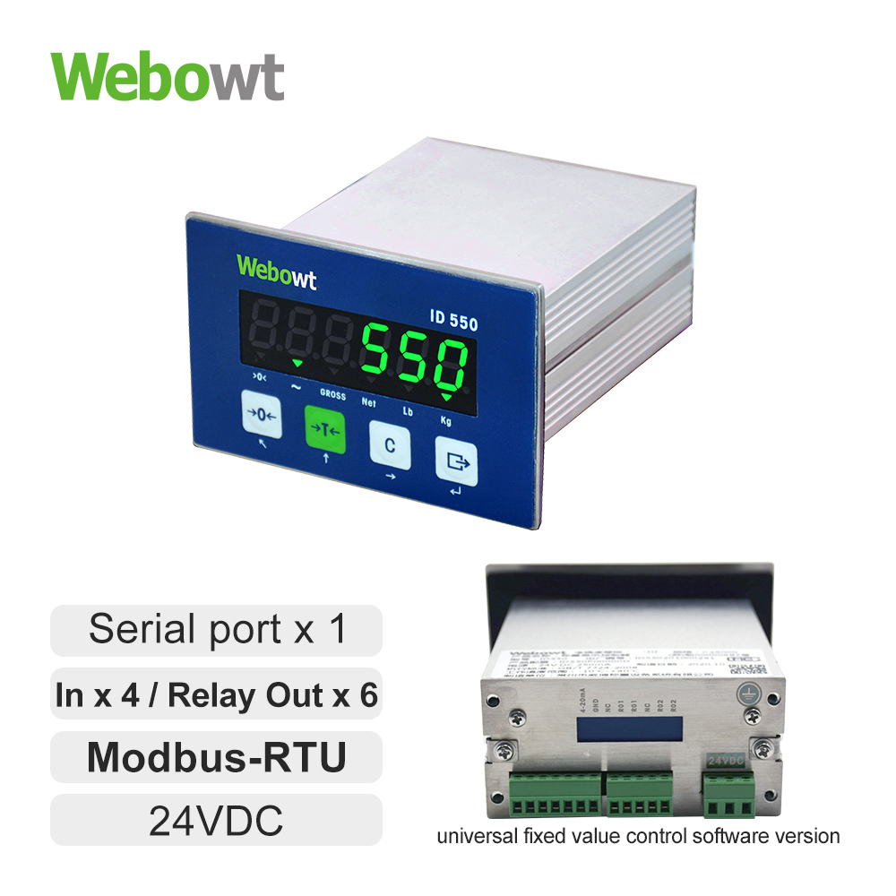 4 WEBOWT ID550 Panel Green LED-MODBUS-RTU IN4 OC OUT6-Universal fixed value control 24VDC