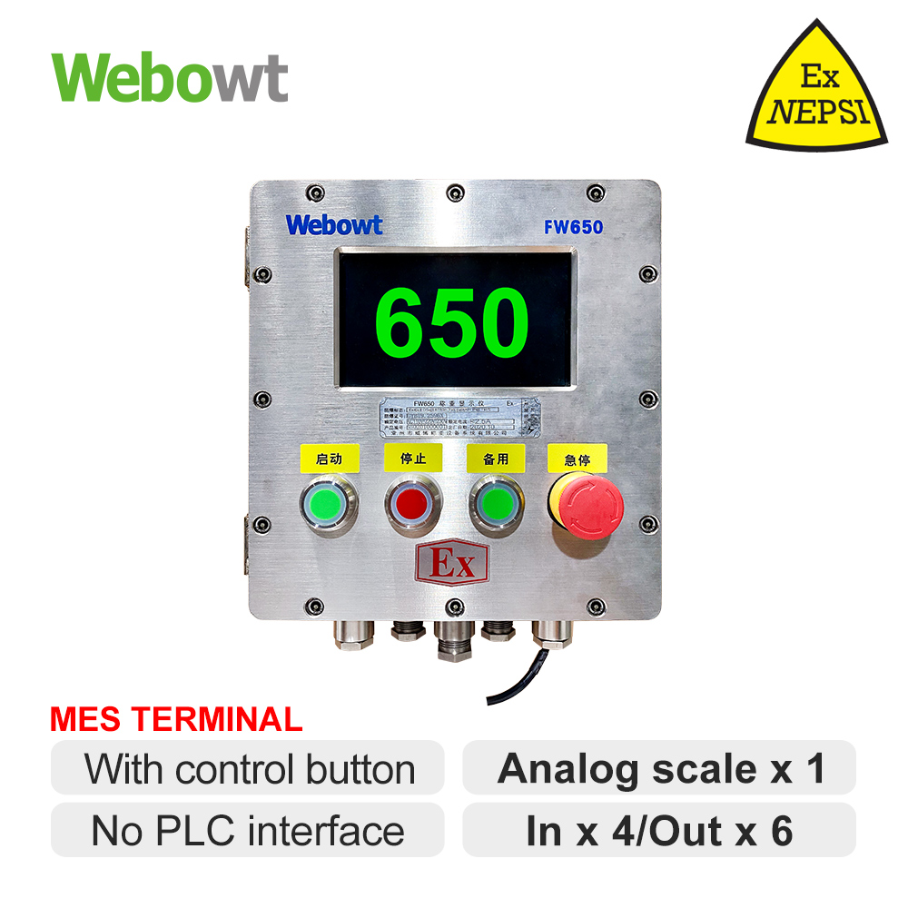 27 WEBOWT EXD FW650-SS304 IIB T6-7LCD HMI-IN4OUT6 with Control Button MES