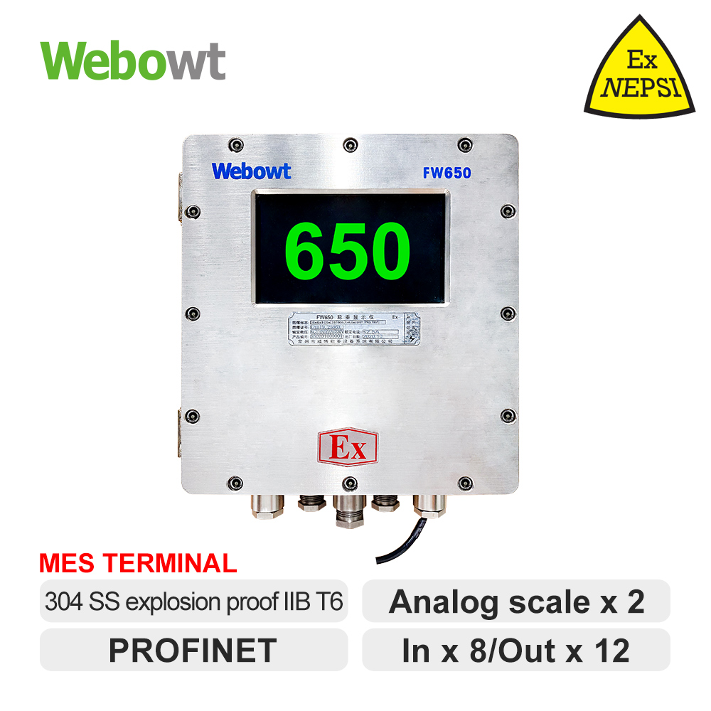 19 WEBOWT EXD FW650-SS304 IIB T6-7LCD HMI-IN8OUT12 PROFINET