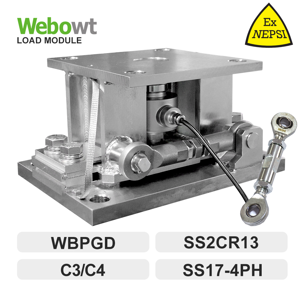 Order No. 1003118, Model No.: Weighing Module MWA WBPGD-5t-N-S-C3-12m-A/S, WEIGHING MODULE SS column load cell, SS dynamic and static weighing module, 5t,C3, 12m