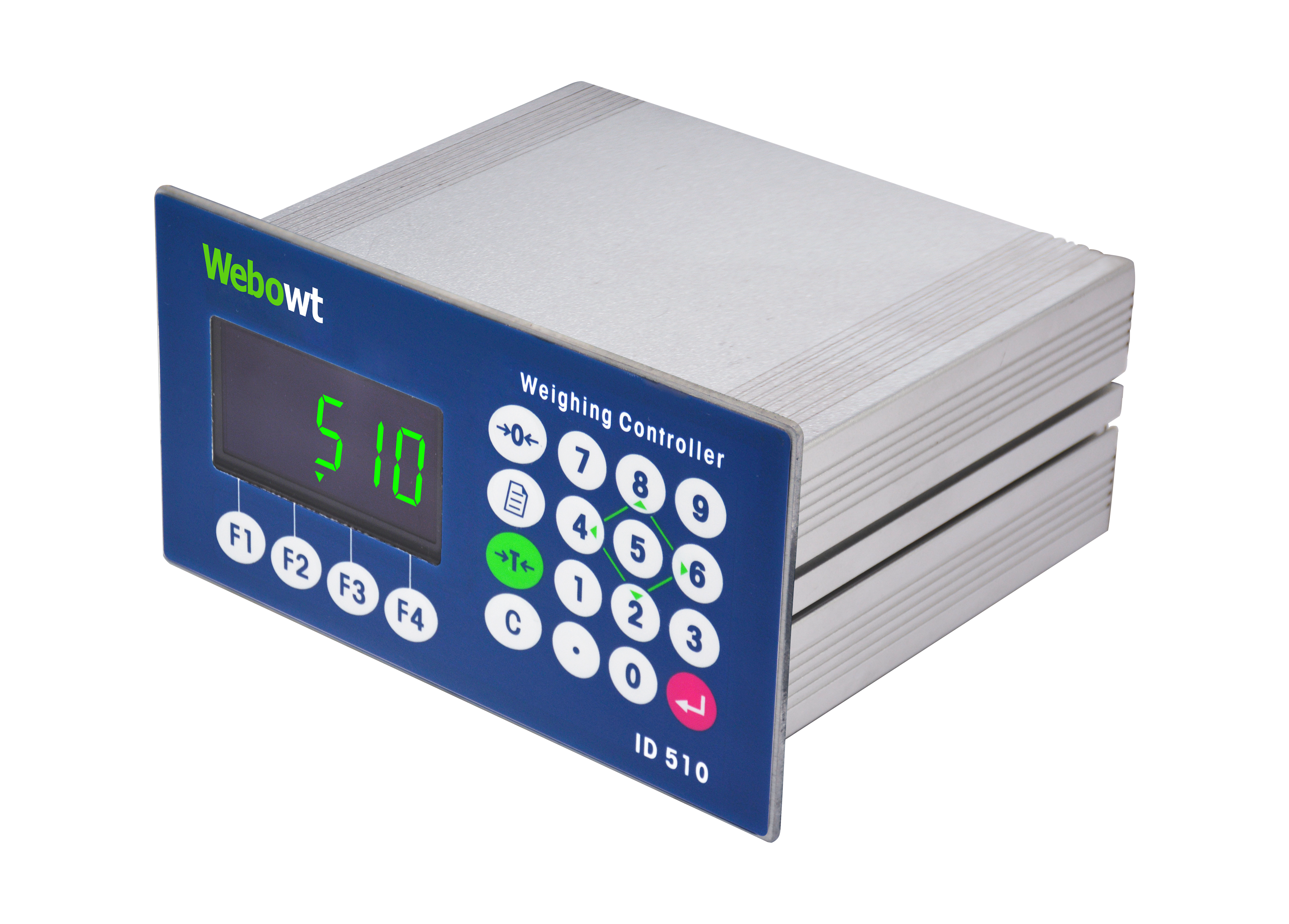 Order No. 851000D, Model No.: ID510PE0000A, ID510, Panel Type, Two Serial Ports(RS232+RS485)and 100M Ethernet Port, MODBUS-RTU, MODBUS-TCP, TCP/IP, Basic Application Version, Chinese/English Menu, 110
