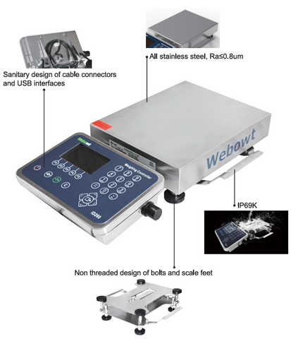 ACS series small capacity sanitary all stainlesssteel waterproof cutting scale