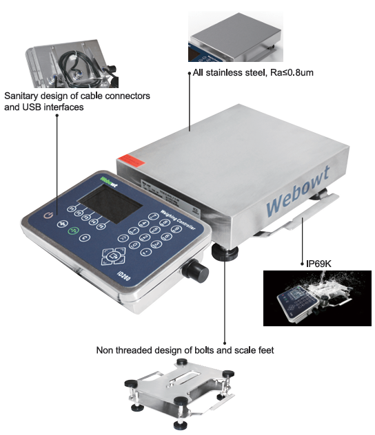 ACS series small capacity sanitary all stainlesssteel waterproof cutting scale