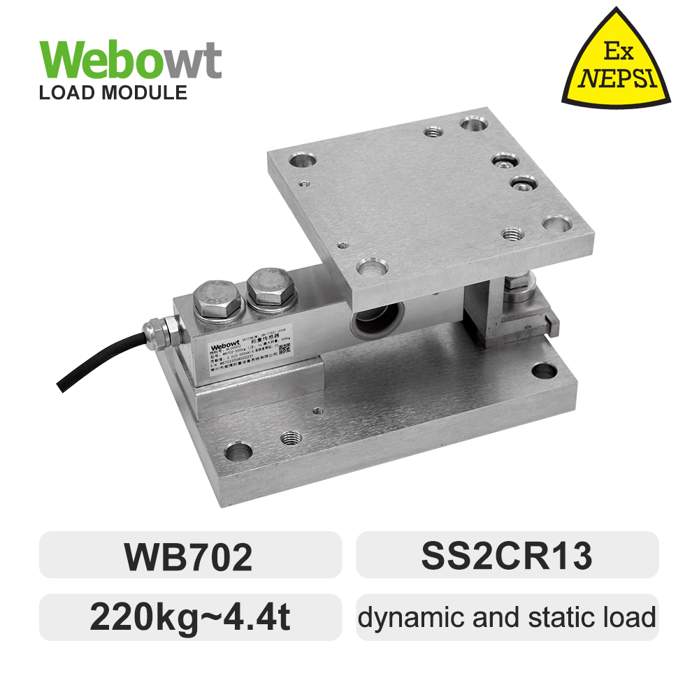 Order No. 8L0001E, Model No.:MWA WB702-220KG, WEIGHING MODULE WB702-220KG, SS 2CR13, C3/C6, DYNAMIC/STATIC LOAD, EXPLOSION PROOF